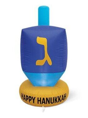 NEW In Box 4 ft Huntington Home Hannukah Dreidel Indoor /Outdoor Inflatable Deco